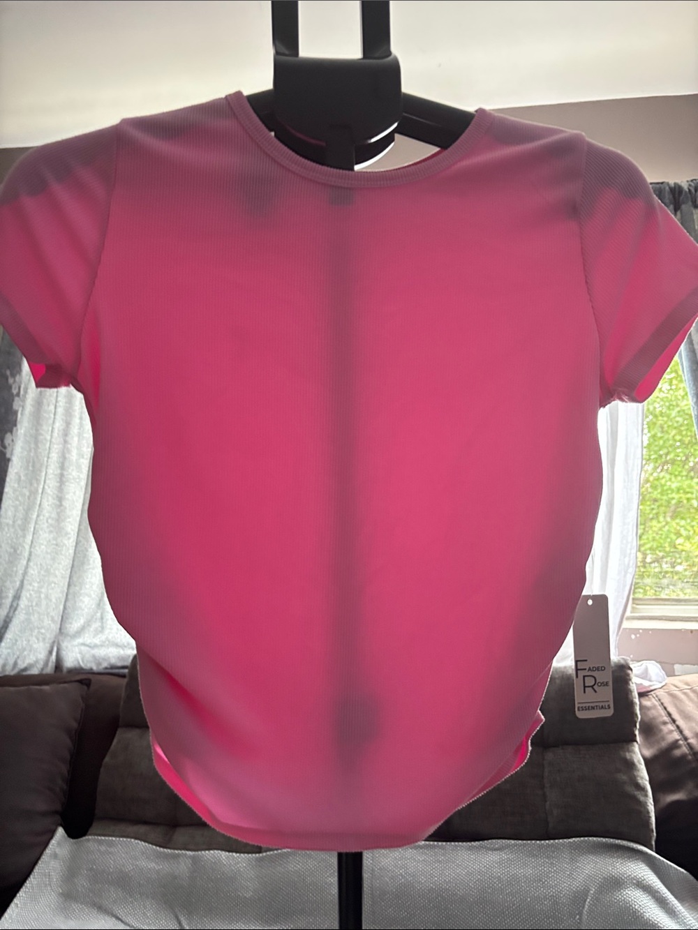 Women's Pink Short Sleeve Crewneck Tee